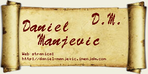 Daniel Manjević vizit kartica